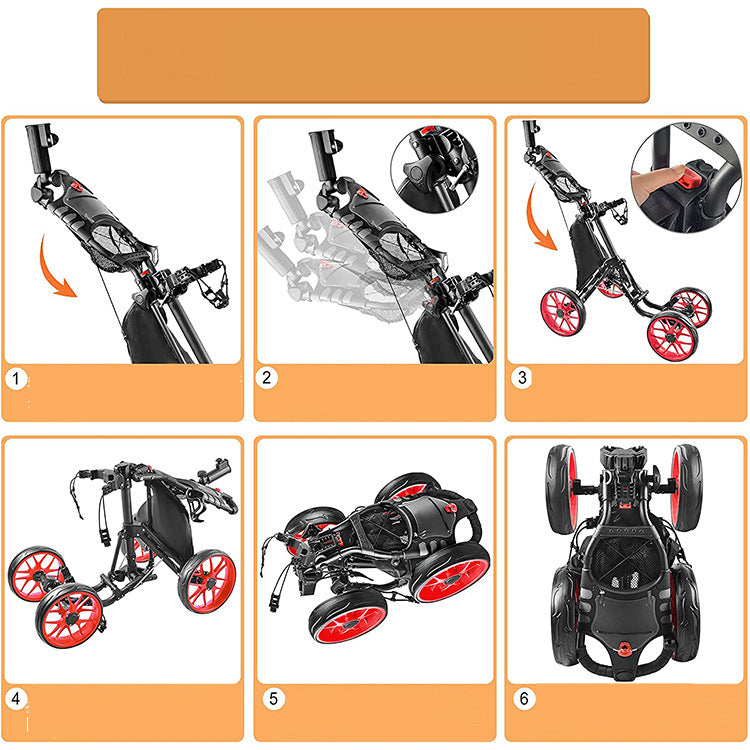 Foldable 4 Wheels Premium Golf Trolley