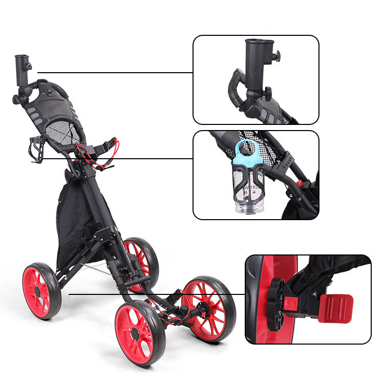 Foldable 4 Wheels Premium Golf Trolley